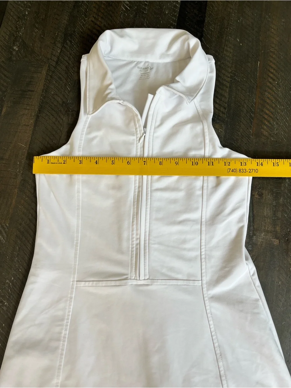 Old Navy Active PowerSoft Tennis Dress Girls XL White Zip Collar